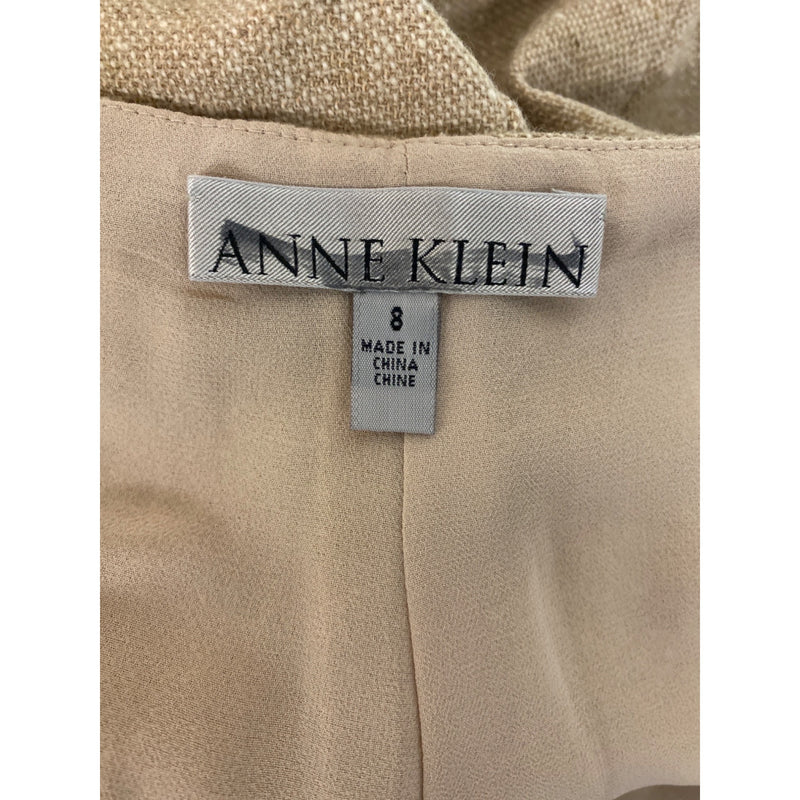 Anne Klein Wool Cashmere Classic Pants Size 8 Beige