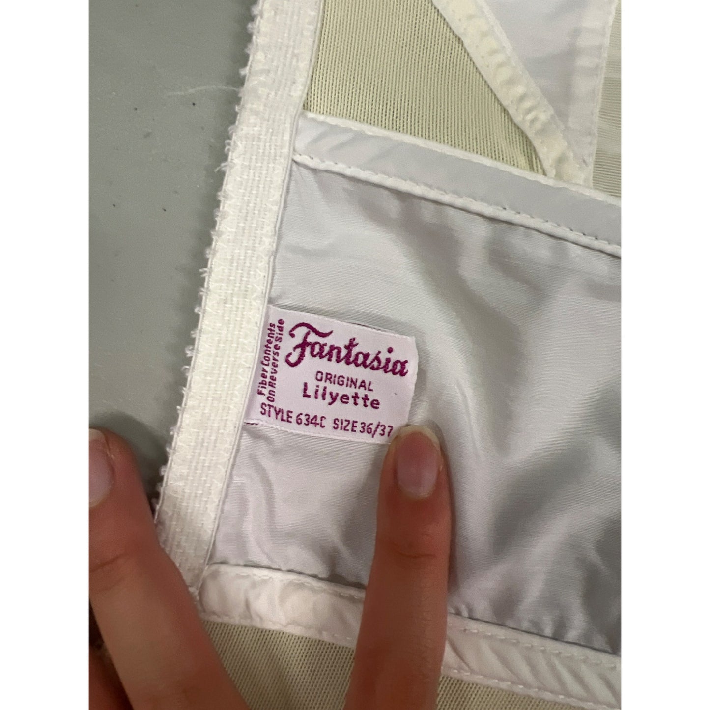 Vintage Lingerie Union Made Fantasia Original Lilyette White Lace Bustier Corset Top Bra