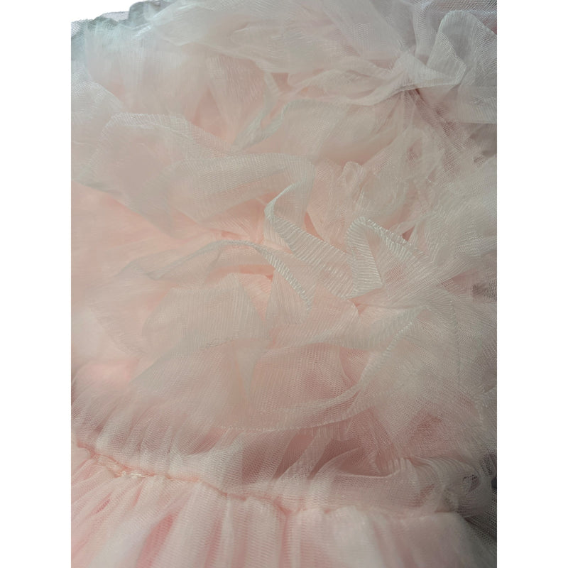 Incredible Oh So Darling Ruffled Tulle High-Low Dress With Train In Soft Pink