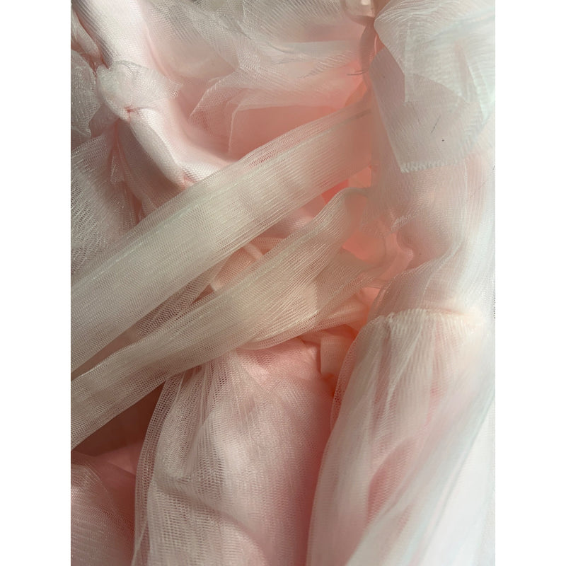 Incredible Oh So Darling Ruffled Tulle High-Low Dress With Train In Soft Pink