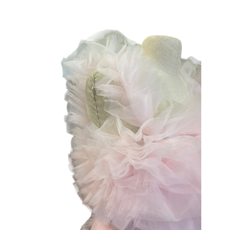 Incredible Oh So Darling Ruffled Tulle High-Low Dress With Train In Soft Pink