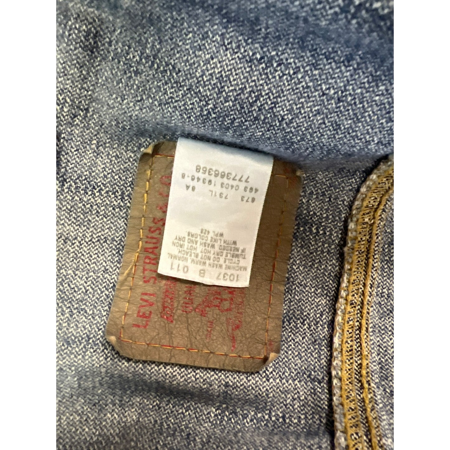 Vintage Levis Denim Jacket Trucker Style With Mandarin Collar Jean Coat Y2K