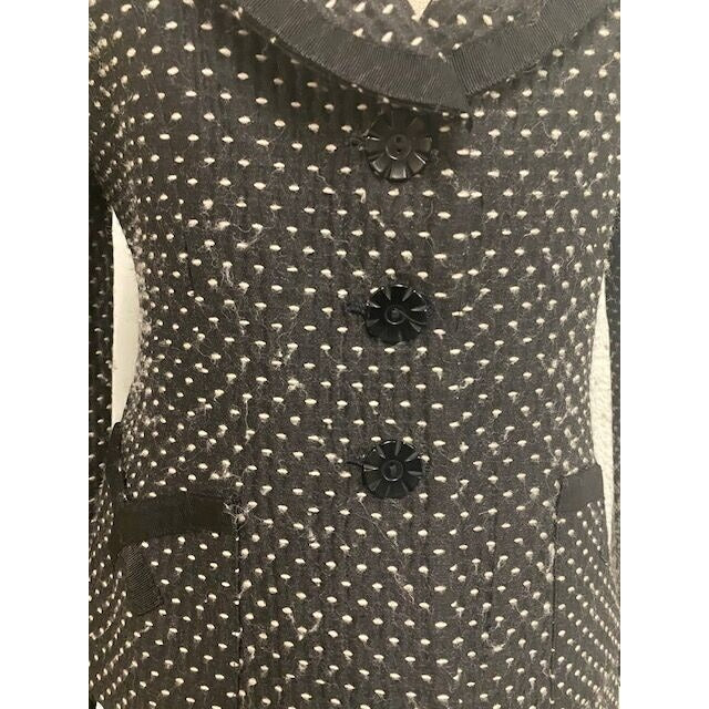 Nanette Lepore Womens Polka Dot Skirt Suit Size 6 Black & White