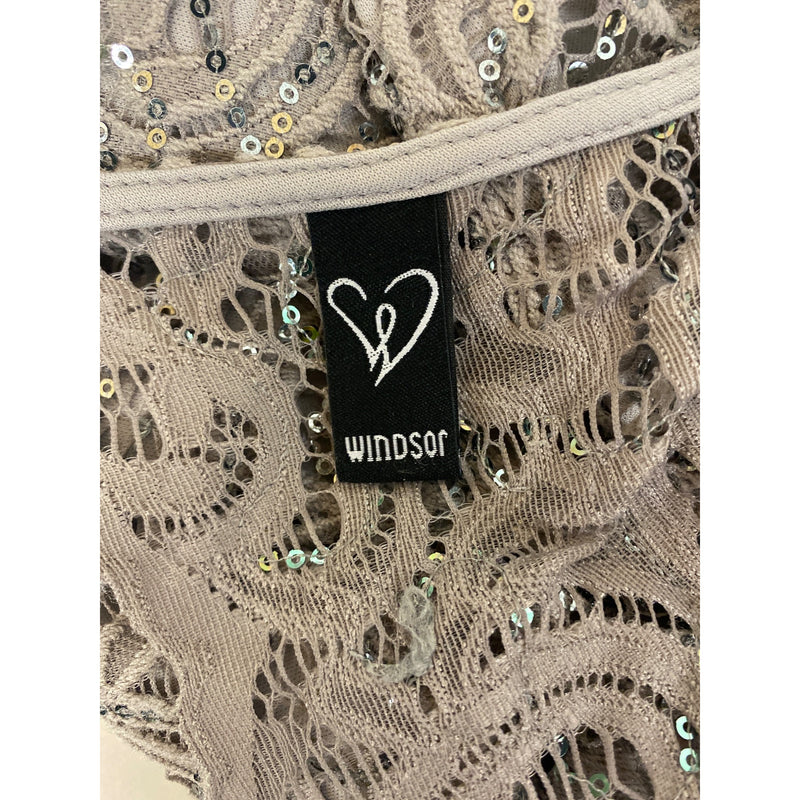 Windsor Lace Sequin Bodycon Dress With Open Back