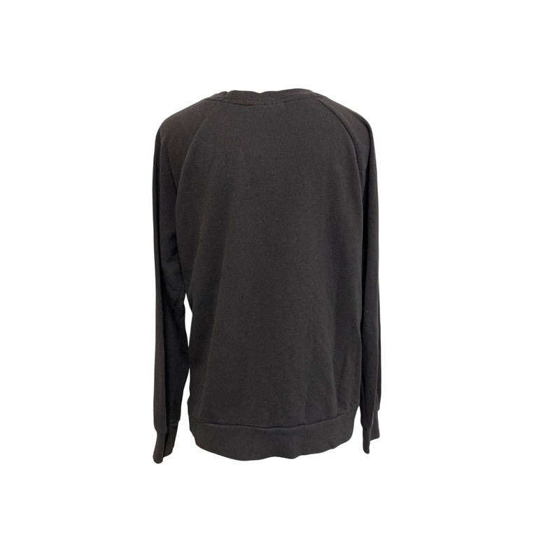 Disney Mickey Mouse Studded Sweatshirt L Black Cotton Blend Womens