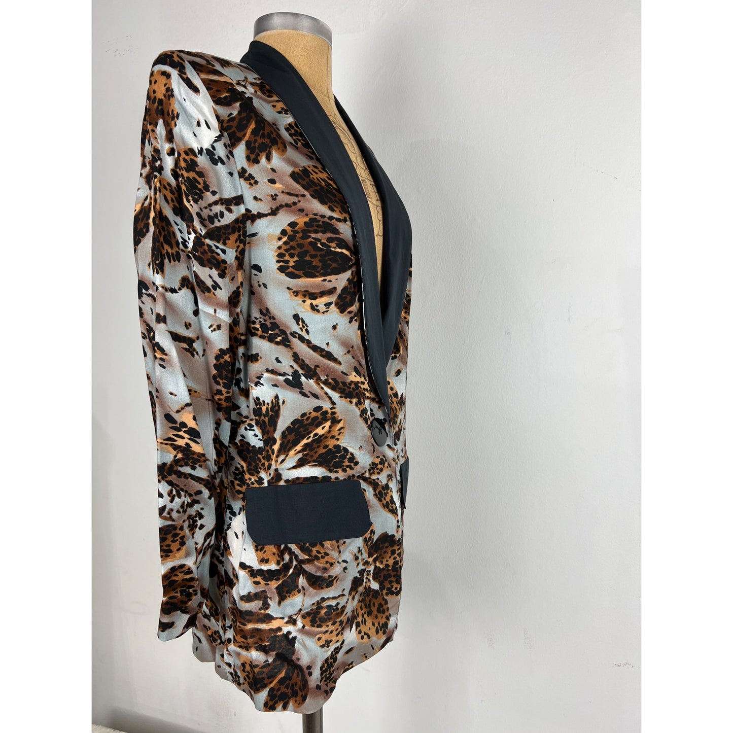 Britany Blu Authentic Vintage Women's Patterned Blazer Jacket
