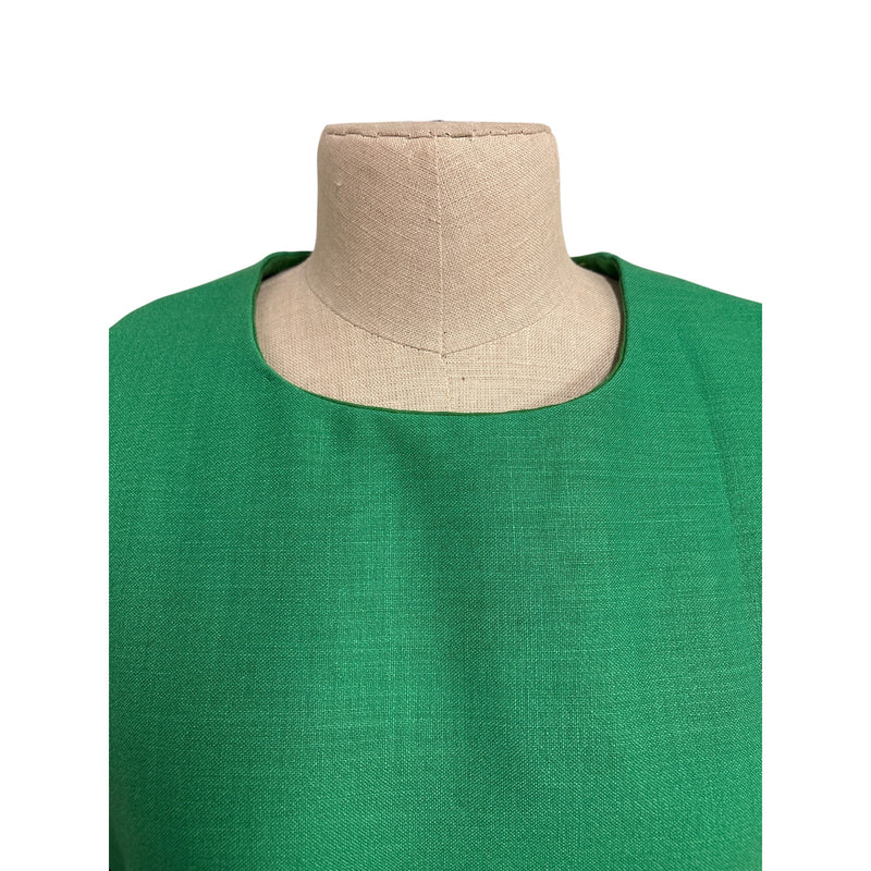 Vintage Green and White Embroidered Floral Shift Dress Fundraiser for Sustainable Fashion Education Program