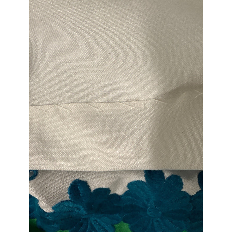 Vintage Green and White Embroidered Floral Shift Dress Fundraiser for Sustainable Fashion Education Program