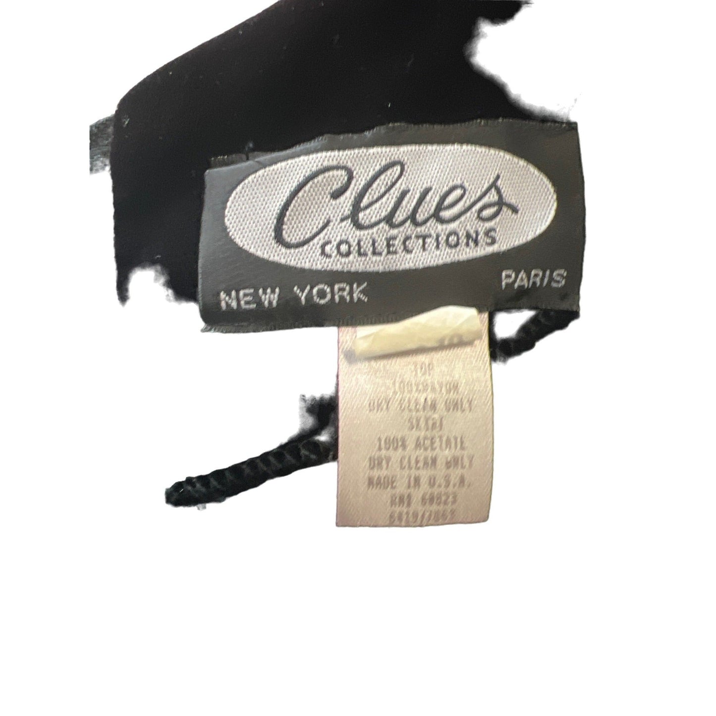 Clues Collections New York Paris Vintage Black Velvet Red Plaid Dress Black Velvet
