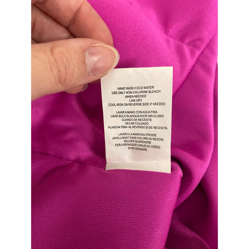 Speechless Womens Fuchsia Satin Fit Flare Mini Dress With Double Straps Size 5