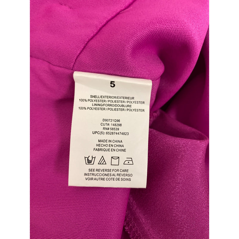 Speechless Womens Fuchsia Satin Fit Flare Mini Dress With Double Straps Size 5