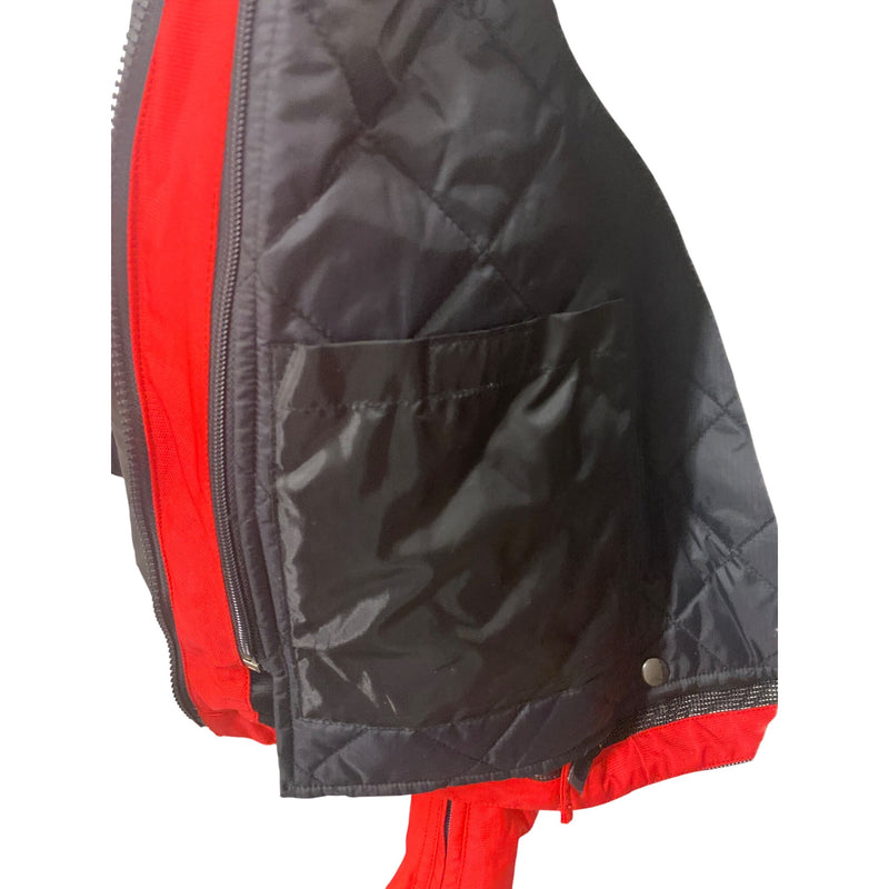 MotoGP Red Jacket With Zipper & Button Front Closure Unisex Large Polyester Bike Racing Style