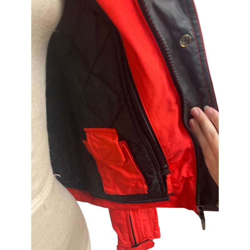 MotoGP Red Jacket With Zipper & Button Front Closure Unisex Large Polyester Bike Racing Style