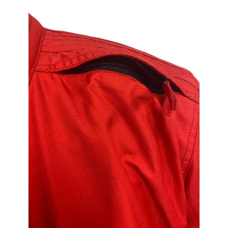 MotoGP Red Jacket With Zipper & Button Front Closure Unisex Large Polyester Bike Racing Style