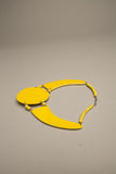 Yellow Statement Necklace Vintage Handmade Jewelry