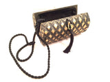 Timmy Woods of Beverly Hills Golden Blk Box Bag Crossbody Clutch Purse Handbag