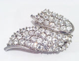 Ribbon Figural Rhinestones Pin Brooch Costume Vintage Jewelry