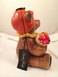 Timmy Woods Wooden Carved Handbag Couture Whimsical Harvest Brown Bear Red Hood