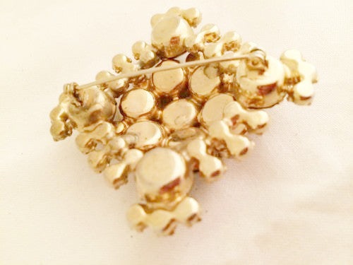 Delizza Elster Juliana Rhinestones Brooch Vintage Costume Jewelry