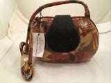 Timmy Woods Snakeskin Black Clasp Bag Crossbody Handbag Couture Clutch Purse NWT