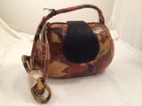 Timmy Woods Snakeskin Black Clasp Bag Crossbody Handbag Couture Clutch Purse NWT