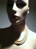 Vintage Pearls Set of Necklace and Clip Earrings Old Jewelry made in Japan