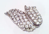 Ribbon Figural Rhinestones Pin Brooch Costume Vintage Jewelry