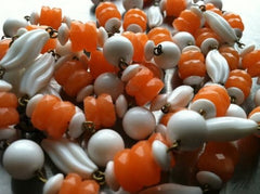 Flapper Long Beaded Necklace Vintage Plastic Jewelry