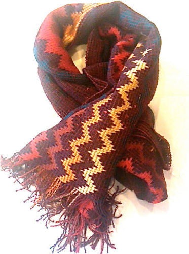 Missoni Vintage Scarf Wool Silk Designer Accessories Made in Italy