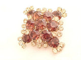 Delizza Elster Juliana Rhinestones Brooch Vintage Costume Jewelry