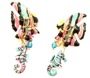 LATR Lunch at the Ritz Angel Fish Earrings Whimsical Jewelry