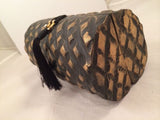 Timmy Woods of Beverly Hills Golden Blk Box Bag Crossbody Clutch Purse Handbag