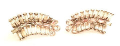 Kramer of NY Baguette Rhinestones Clip-On Earrings - Vintage Glamour from the 1950s
