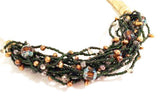 Carlisle Metallic Beaded Torsade Necklace Vintage Jewelry