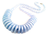 Plastic Vintage Jewelry Retro Blue Beaded Necklace