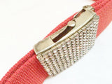 Sparkling Buckle Belt Adjustable Red Vintage Accessories