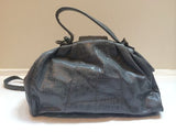 Rivage Vintage Bag Gray Faux Leather Snakeskin Satchel Handbag Shoulder Strap Crossbody