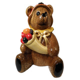 Timmy Woods Wooden Carved Handbag Couture Whimsical Harvest Brown Bear Red Hood