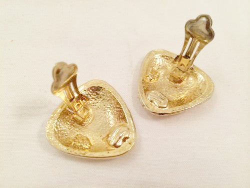 Nautical Sailboat Clip on Earrings Vintage Jewelry
