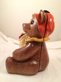 Timmy Woods Wooden Carved Handbag Couture Whimsical Harvest Brown Bear Red Hood