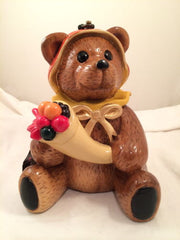 Timmy Woods Wooden Carved Handbag Couture Whimsical Harvest Brown Bear Red Hood