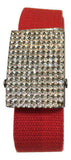 Sparkling Buckle Belt Adjustable Red Vintage Accessories