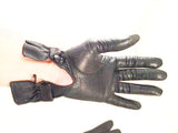 Black Leather Short Gloves Vintage Accessories