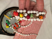 Set of 3 Fruit Salad Bracelet Earrings Necklace Parure Vintage Jewelry