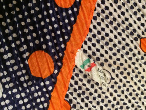 Plisse Polka Dots Scarf Made in Italy Vintage Accessories