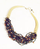 Carlisle Metallic Beaded Torsade Necklace Vintage Jewelry