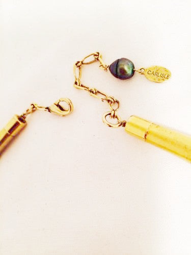Carlisle Metallic Beaded Torsade Necklace Vintage Jewelry