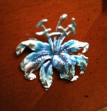 Floral Vintage Jewelry Tiger Lilly Flower Brooch Pin