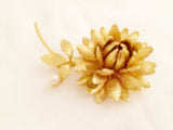 Hobe Pearl Floral Pin Brooch Vintage Costume Jewelry