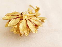 Hobe Pearl Floral Pin Brooch Vintage Costume Jewelry